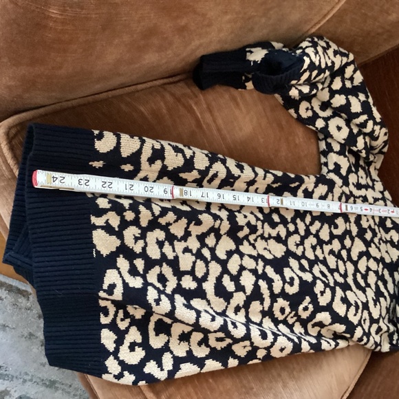 NWT Sugar POP leopard cotton blend cardigan sweater with large pockets size Med - Picture 16 of 16